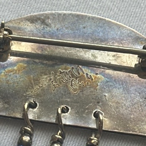 Katrin Wolf Signed 925 Sterling Silver Brooch - Picture 3 of 3